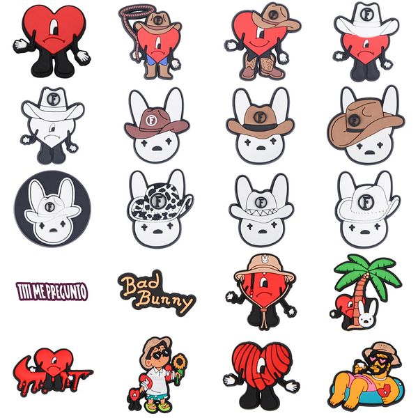 bad bunny shoe charms karol g manana sara bonitio designer ferxxo charm shoe decoration accessories for christmas party gifts, White;pink
bad bunny shoe charms karol g manana sara bonitio designer ferxxo charm shoe decoration accessories for christmas party gifts, White;pink