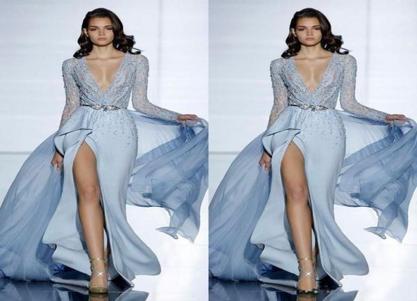 new see through zuhair murad mermaid evening dresses with long sleeves formal prom dress crystals blue high split celebrity g9869361, Black;red
new see through zuhair murad mermaid evening dresses with long sleeves formal prom dress crystals blue high split celebrity g9869361, Black;red