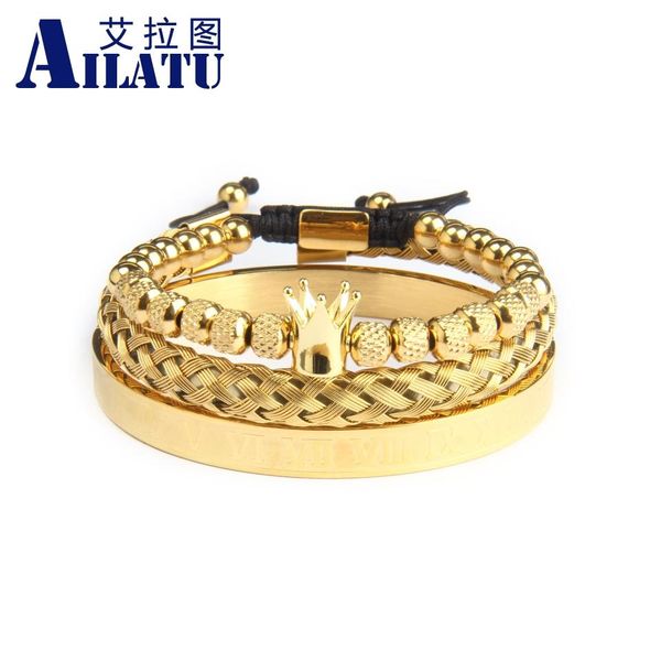 bangle luxury 3pcs/set crown bracelets stainless steel roman number bangle men's friendship jewelry as birthday gift, Black
bangle luxury 3pcs/set crown bracelets stainless steel roman number bangle men's friendship jewelry as birthday gift, Black
