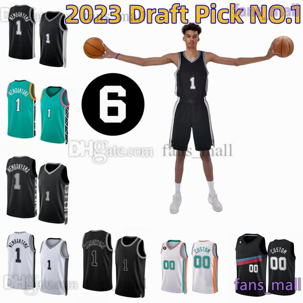 1 victor wembanyama jersey 2023 draft pick no.1 custom printed basketball jerseys 17 doug mcdermott 4 devonte' graham 22 malaki branham, Black;red
1 victor wembanyama jersey 2023 draft pick no.1 custom printed basketball jerseys 17 doug mcdermott 4 devonte' graham 22 malaki branham, Black;red