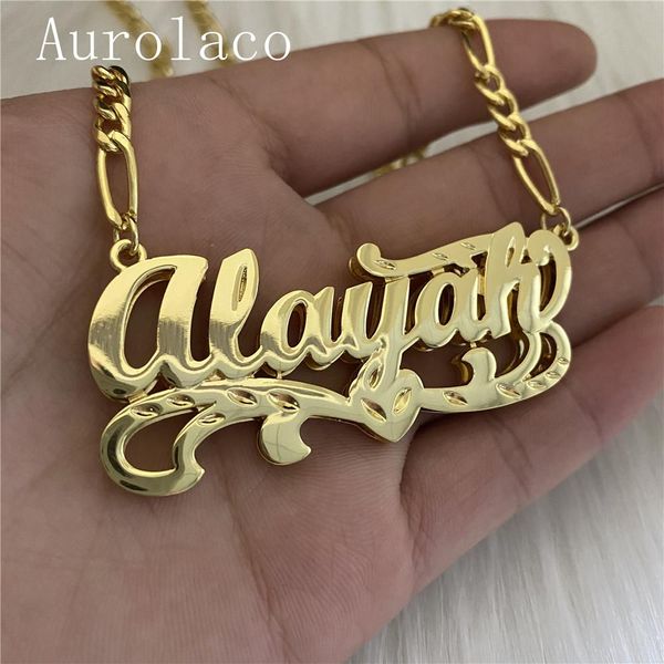 necklaces aurolaco new custom name necklace personalized women double plated gothic nameplate custom gold choker necklace for women gift, Silver
necklaces aurolaco new custom name necklace personalized women double plated gothic nameplate custom gold choker necklace for women gift, Silver