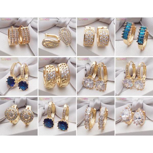 huggie 14 pairs/lot fashion gold earring round cubic zirconia crystal hoop earrings for women wholesale jewelry, Golden;silver
huggie 14 pairs/lot fashion gold earring round cubic zirconia crystal hoop earrings for women wholesale jewelry, Golden;silver