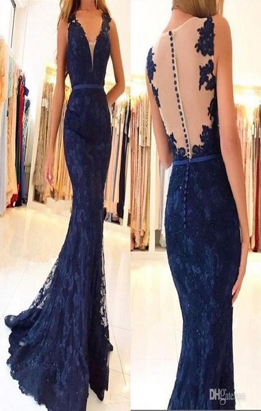 new elegant 2018 dark navy lace mermaid prom dresses sleeveless beaded appliques vestido de festa long evening pageant party gowns7863200, Black
new elegant 2018 dark navy lace mermaid prom dresses sleeveless beaded appliques vestido de festa long evening pageant party gowns7863200, Black