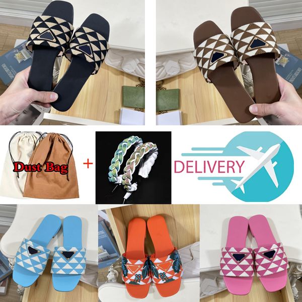 2023 designer for women slippers p embroidered fabric slides triangle label luxury metal flat casual slipper plaid scuffs models street walk, Black
2023 designer for women slippers p embroidered fabric slides triangle label luxury metal flat casual slipper plaid scuffs models street walk, Black