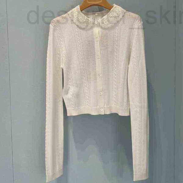 women's knits & tees designer white sweater hand crocheted collar thin isilk cardigan versatile long sleeve autumn new style 99pg
women's knits & tees designer white sweater hand crocheted collar thin isilk cardigan versatile long sleeve autumn new style 99pg
