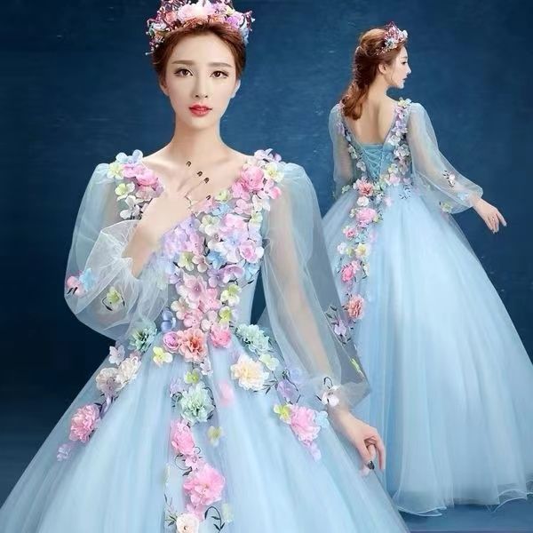 charming full flowers ball gowns wedding dresses elegant scoop sheer long sleeves bridal gowns dubai arabic wedding dress 3d floral vintage, White
charming full flowers ball gowns wedding dresses elegant scoop sheer long sleeves bridal gowns dubai arabic wedding dress 3d floral vintage, White