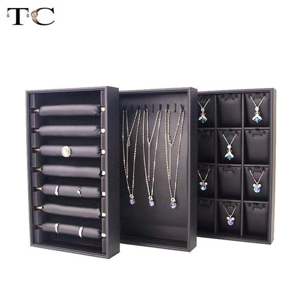 boxes covered ring jewelry tray earrings pendant necklace tray pu leather jewelry organizer display black box, Black;white
boxes covered ring jewelry tray earrings pendant necklace tray pu leather jewelry organizer display black box, Black;white