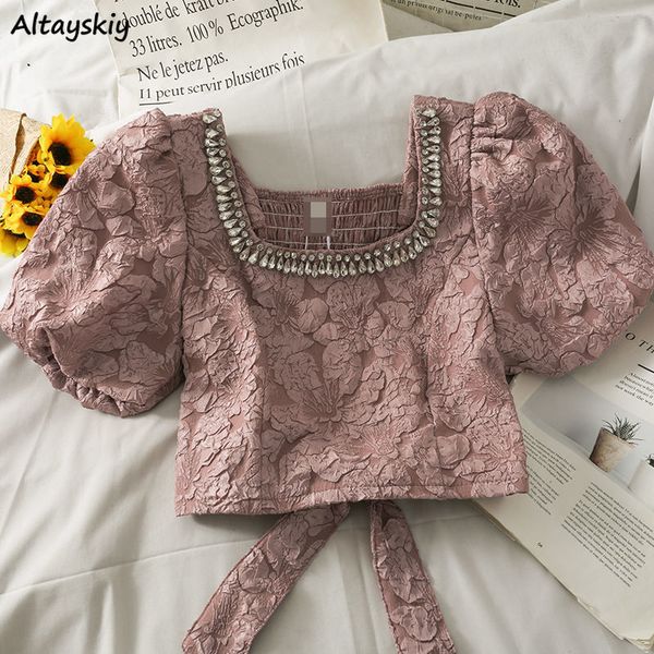 womens blouses shirts women sweet tender allmatch korean style summer trendy diamonds design slim kawaii leisure simple youth mujer 230519, White
womens blouses shirts women sweet tender allmatch korean style summer trendy diamonds design slim kawaii leisure simple youth mujer 230519, White