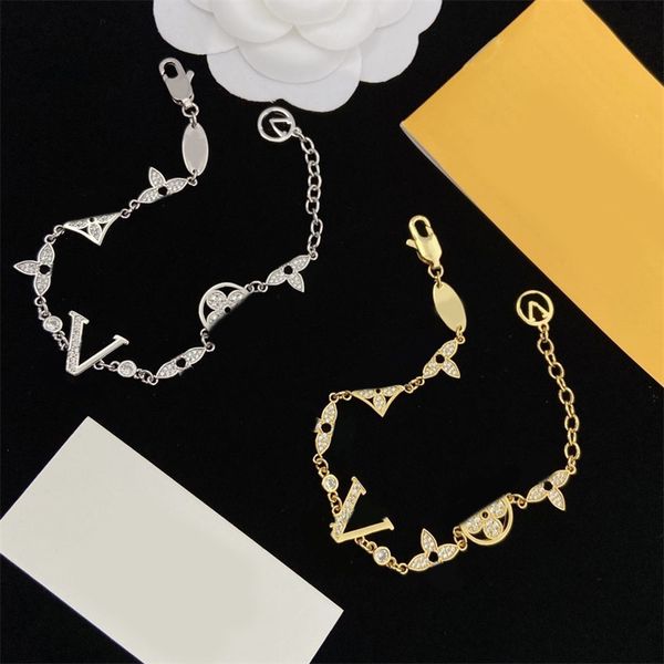 fashion style bracelet women bangle wristband cuff chain designer jewelry flower crystal 18k gold plated diamond love wedding lovers gift br, Golden;silver
fashion style bracelet women bangle wristband cuff chain designer jewelry flower crystal 18k gold plated diamond love wedding lovers gift br, Golden;silver