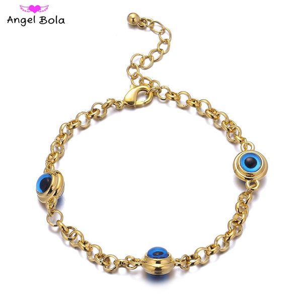 bangle 10pcs/ lot promotion blue crystal evil eye bracelet for women men cuban gold 19/21cm chain charm bracelets plated never faded, Black
bangle 10pcs/ lot promotion blue crystal evil eye bracelet for women men cuban gold 19/21cm chain charm bracelets plated never faded, Black