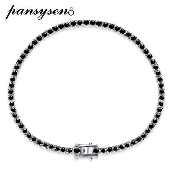 bangle pansysen 100% 925 sterling silver obsidian sapphire simulated moissanite diamond chain tennis bracelets for women fine jewelry, Black
bangle pansysen 100% 925 sterling silver obsidian sapphire simulated moissanite diamond chain tennis bracelets for women fine jewelry, Black