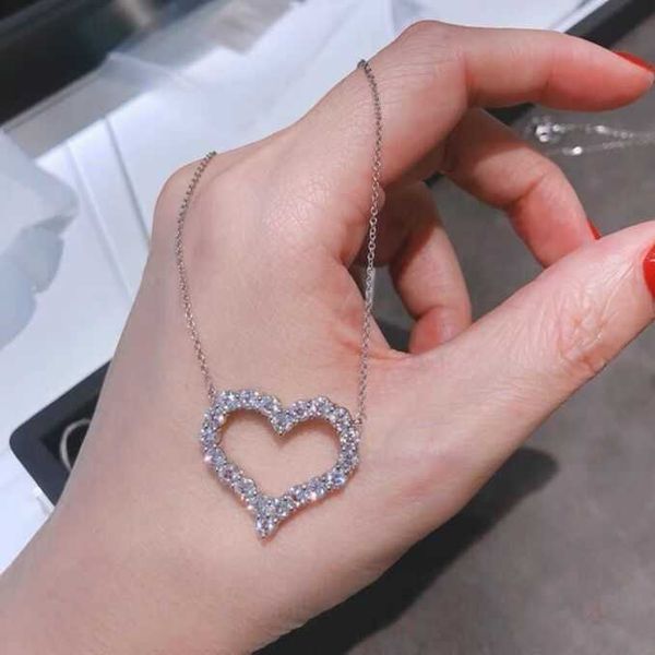 versatile tiffay love necklace 925 sterling silver plated 18k gold di family diamond full heart shaped pendant collar chain, Black
versatile tiffay love necklace 925 sterling silver plated 18k gold di family diamond full heart shaped pendant collar chain, Black