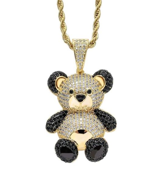 bling iced out teddy bear pendant pave full cubic zircon fashion hip hop jewelry panda necklace for women men gift x05095655577, Black
bling iced out teddy bear pendant pave full cubic zircon fashion hip hop jewelry panda necklace for women men gift x05095655577, Black