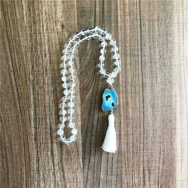 bangle 54 /27 white quartz beads bracelet hand knotted mala bracelet short tassel women and men's bracelets yoga jewelry, Black
bangle 54 /27 white quartz beads bracelet hand knotted mala bracelet short tassel women and men's bracelets yoga jewelry, Black