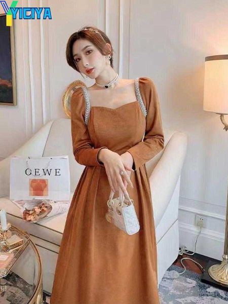yiciya casual dresses winter france vintage dress women 2023 solid retro elegant evening party midi warm korean style one piece autumn, Black;gray
yiciya casual dresses winter france vintage dress women 2023 solid retro elegant evening party midi warm korean style one piece autumn, Black;gray