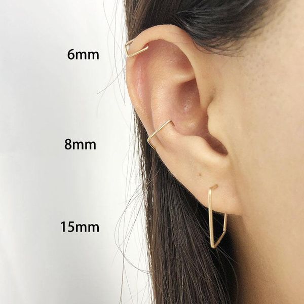 huggie domino handmade simple square hoop earrings wire wrapping little hoops minimalist, Golden;silver
huggie domino handmade simple square hoop earrings wire wrapping little hoops minimalist, Golden;silver