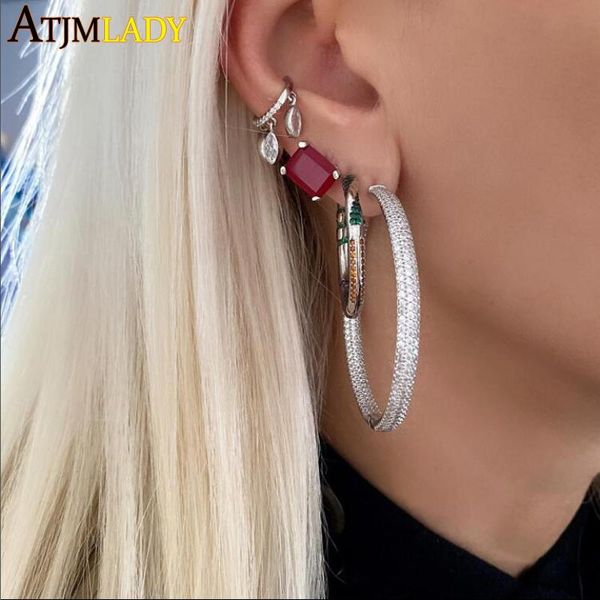 huggie 50mm full cubic zirconia cz hoop earring 2022 new fashion women lady gift clear cz paved ice out huggie jewelry, Golden;silver
huggie 50mm full cubic zirconia cz hoop earring 2022 new fashion women lady gift clear cz paved ice out huggie jewelry, Golden;silver