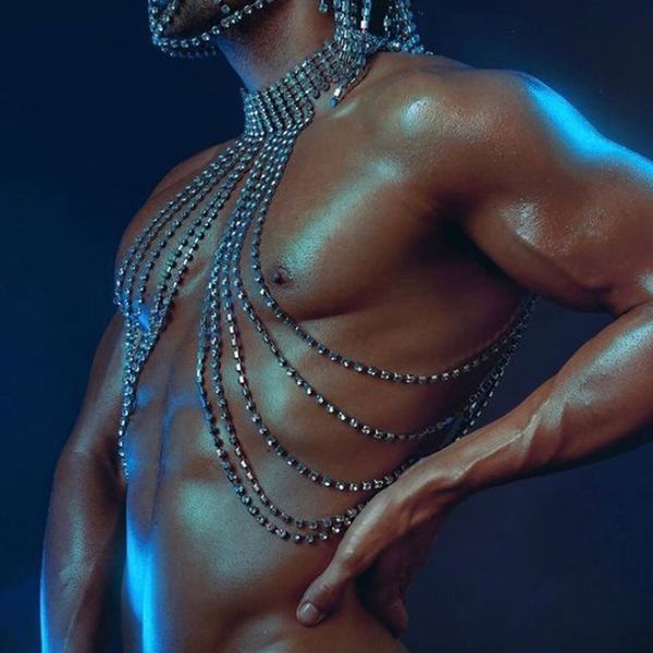 erotic shiny bikini bra chain rhinestone underwear body chain rhinestone stage nightclub performance clothes 1176, Silver
erotic shiny bikini bra chain rhinestone underwear body chain rhinestone stage nightclub performance clothes 1176, Silver