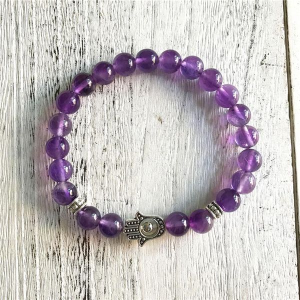 bangle design natutal stone 8mm purple quartz bracelet purple mala beads meditation bracelets wrist jewelry buddha and palm, Black
bangle design natutal stone 8mm purple quartz bracelet purple mala beads meditation bracelets wrist jewelry buddha and palm, Black