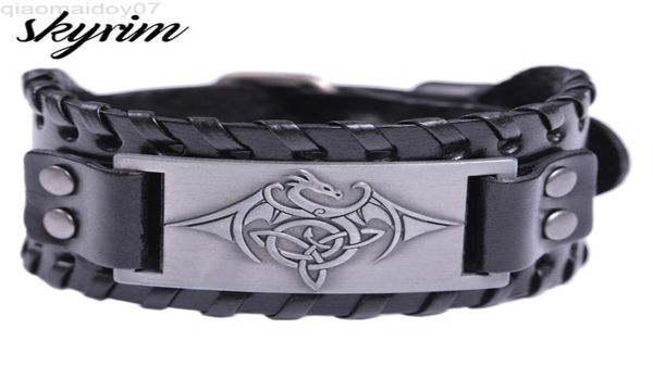 skyrim viking dragon amulet metal crafts vintage bracelets men wristbands nordic national totem leather band l2208126696656, Black
skyrim viking dragon amulet metal crafts vintage bracelets men wristbands nordic national totem leather band l2208126696656, Black