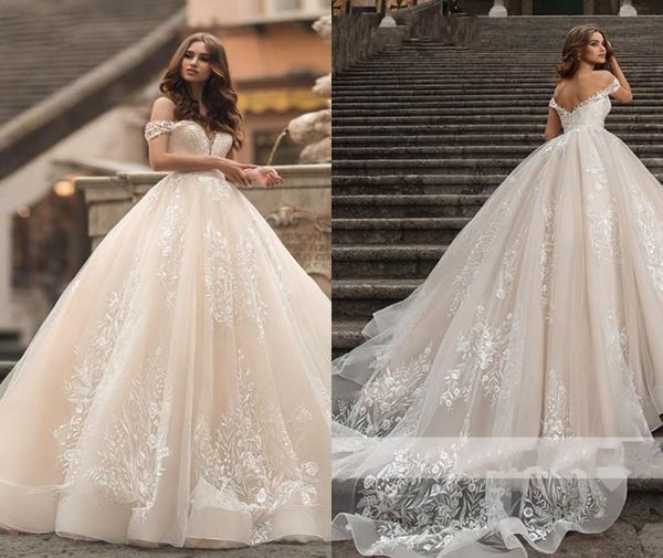 2020 gorgeous champagne princess lace wedding dresses ball gown off the shoulder zipper back draped royal train beach garden weddi7369266, White
2020 gorgeous champagne princess lace wedding dresses ball gown off the shoulder zipper back draped royal train beach garden weddi7369266, White