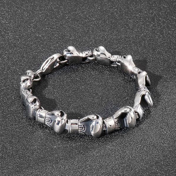 bangle haoyi stainless steel boxing glove bracelet for men fashion link chain jewelry accessories, Black
bangle haoyi stainless steel boxing glove bracelet for men fashion link chain jewelry accessories, Black