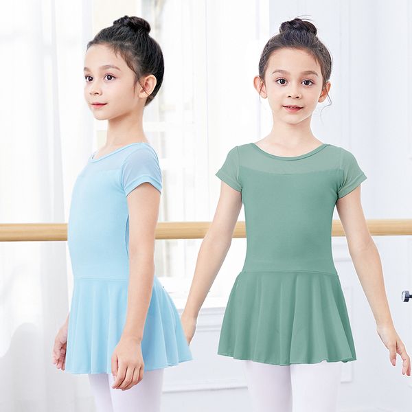 dancewear kids girls ballet dress gymnastics leotards mesh splice short sleeve ballet leotards dance costumes soft ballet dance bodysuit 230, Blue
dancewear kids girls ballet dress gymnastics leotards mesh splice short sleeve ballet leotards dance costumes soft ballet dance bodysuit 230, Blue