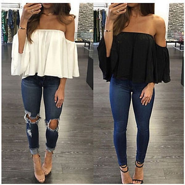 women's tshirt fashion women summer chiffon slash neck solid butterfly sleeve clothes off shoulder loose casual t shirt 230520, White
women's tshirt fashion women summer chiffon slash neck solid butterfly sleeve clothes off shoulder loose casual t shirt 230520, White