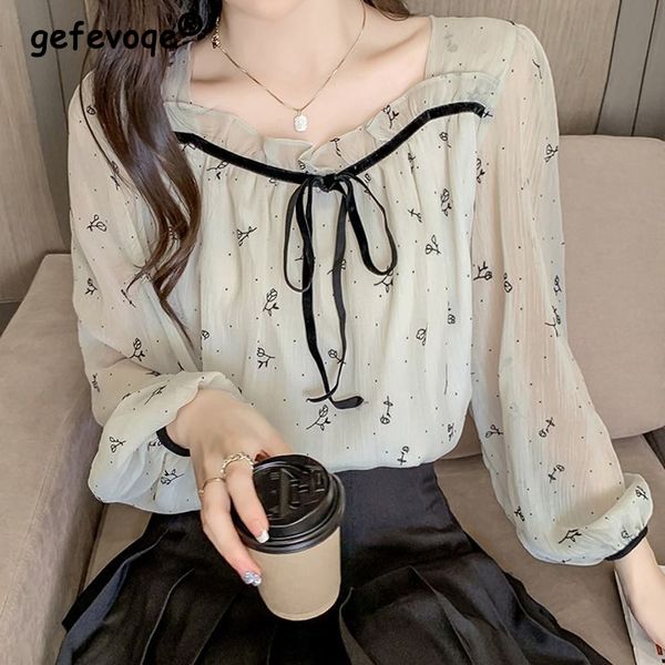 womens blouses shirts spring autumn korean style shirt printed long sleeve square collar temperament loose elegant bow blouse female 230519, White
womens blouses shirts spring autumn korean style shirt printed long sleeve square collar temperament loose elegant bow blouse female 230519, White