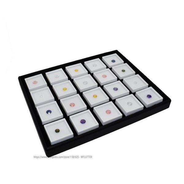 boxes gem display tray diamond holder gemstone boxes 20 cells gem organizer jewelry showcase inside box 5x5cm, Black;white
boxes gem display tray diamond holder gemstone boxes 20 cells gem organizer jewelry showcase inside box 5x5cm, Black;white