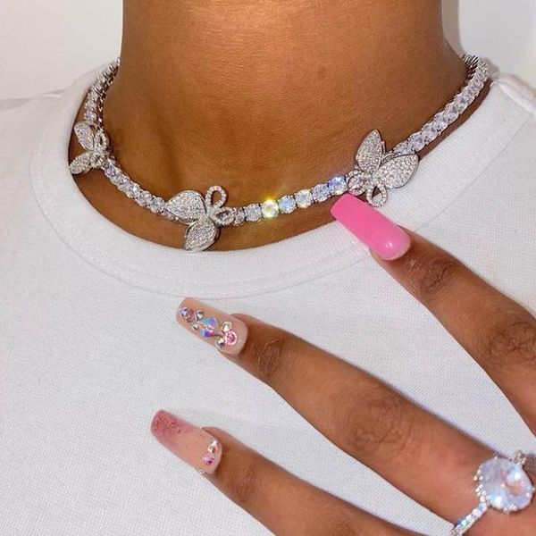 necklaces iced out bling aaaa zircon 5mm tennis chain butterfly choker women hip hop fashio jewelry silver color butterflys charm necklace
necklaces iced out bling aaaa zircon 5mm tennis chain butterfly choker women hip hop fashio jewelry silver color butterflys charm necklace