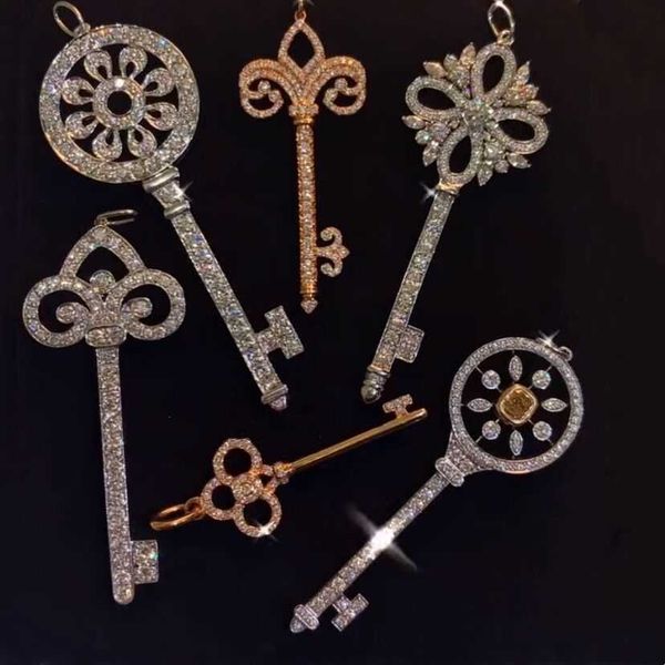 internet celebrity tiffayffay key necklace 925 sterling silver sunflower snowflake yingwei flower heart crown luan tail pendant, Black
internet celebrity tiffayffay key necklace 925 sterling silver sunflower snowflake yingwei flower heart crown luan tail pendant, Black