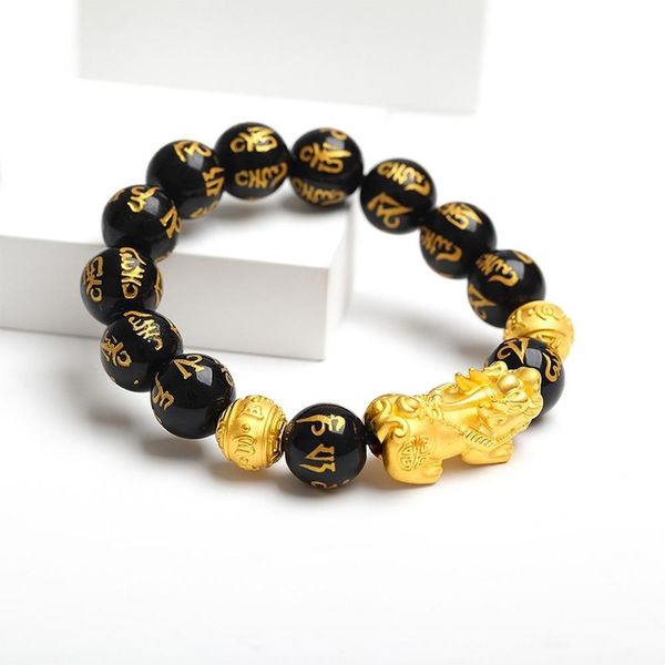 bangle feng shui bracelet obsidian beads pixiu feng shui bracelet chinese gold color pixiu beast fortune luck fashion 25x12mm, Black
bangle feng shui bracelet obsidian beads pixiu feng shui bracelet chinese gold color pixiu beast fortune luck fashion 25x12mm, Black