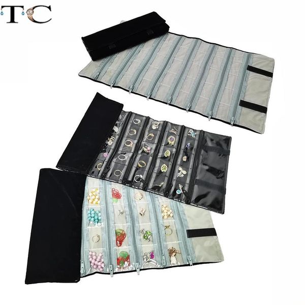 boxes velvet zipper jewelry roll bag for jewellery ring earrings organizer storage bag portable necklace display cases 15/30/40 grid, Black;white
boxes velvet zipper jewelry roll bag for jewellery ring earrings organizer storage bag portable necklace display cases 15/30/40 grid, Black;white