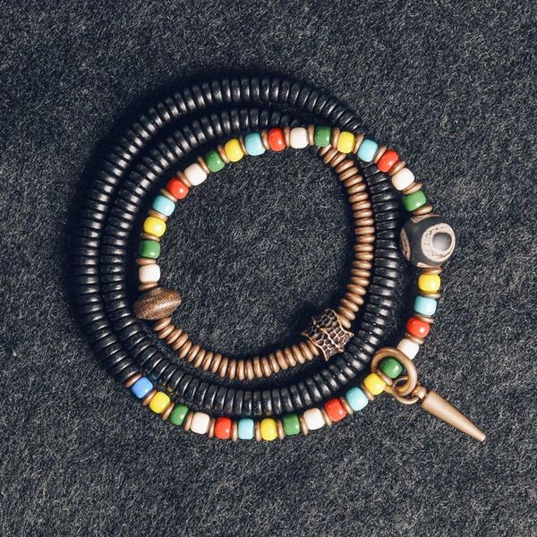bangle multi color glaze ebony beaded tibetan dzi bracelet hand hammered copper charm vajar bohemia chakra healing mom ladybro gift, Black
bangle multi color glaze ebony beaded tibetan dzi bracelet hand hammered copper charm vajar bohemia chakra healing mom ladybro gift, Black