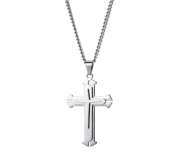 fashion men cross pendant necklace hip hop jewelry silver black stainless steel 60cm long link chain punk designer necklaces for m9997283
fashion men cross pendant necklace hip hop jewelry silver black stainless steel 60cm long link chain punk designer necklaces for m9997283