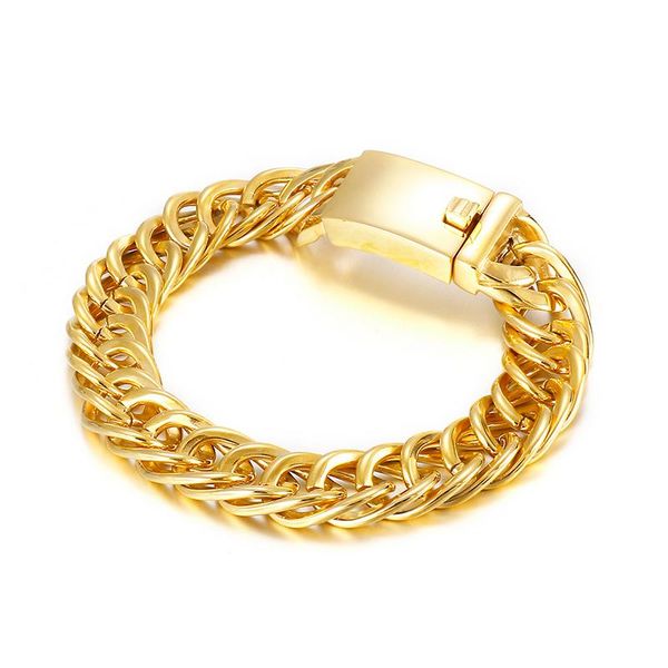 bangle 14mm wide men curb bracelet cuban link chain stainless steel men's jewelry fashion silver/gold bangles fashion jewelry, Black
bangle 14mm wide men curb bracelet cuban link chain stainless steel men's jewelry fashion silver/gold bangles fashion jewelry, Black