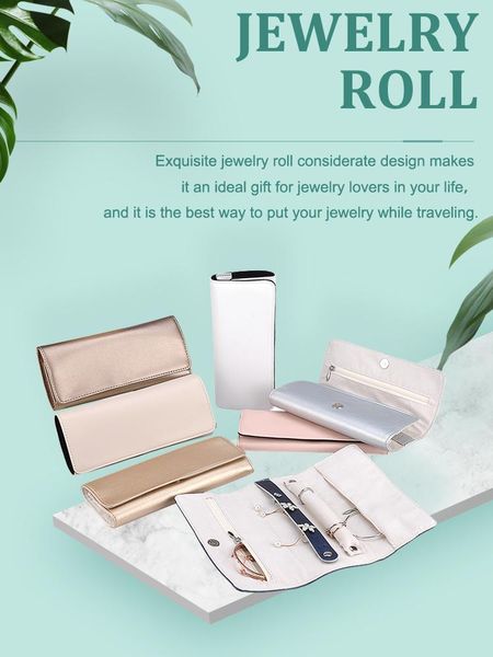 boxes jewelry roll velvet travel leather jewellery ring case organizer up pouch, Black;white
boxes jewelry roll velvet travel leather jewellery ring case organizer up pouch, Black;white