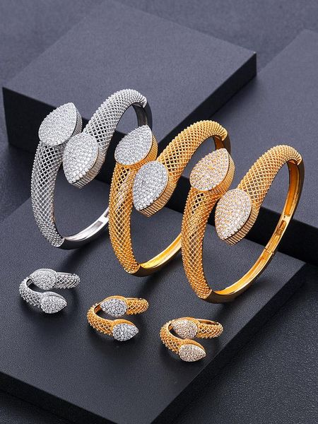 bangle accking luxury unique african bangle ring set jewelry sets for women wedding cubic zircon crystal cz dubai bridal jewelry set, Black
bangle accking luxury unique african bangle ring set jewelry sets for women wedding cubic zircon crystal cz dubai bridal jewelry set, Black