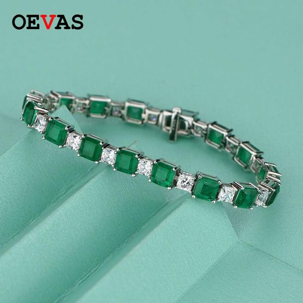 bangle oevas 100% 925 sterling square synthetic emerald high carbon diamond bridal bracelet sparkling wedding party fine jewelry gifts, Black
bangle oevas 100% 925 sterling square synthetic emerald high carbon diamond bridal bracelet sparkling wedding party fine jewelry gifts, Black