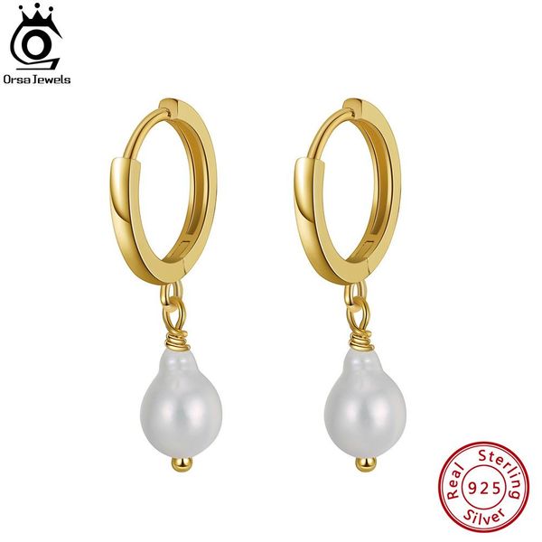 huggie orsa jewels 925 sterling silver natural freshwater baroque pearl hoop earrings 14k gold plated for women handmand jewelry gpe15, Golden;silver
huggie orsa jewels 925 sterling silver natural freshwater baroque pearl hoop earrings 14k gold plated for women handmand jewelry gpe15, Golden;silver