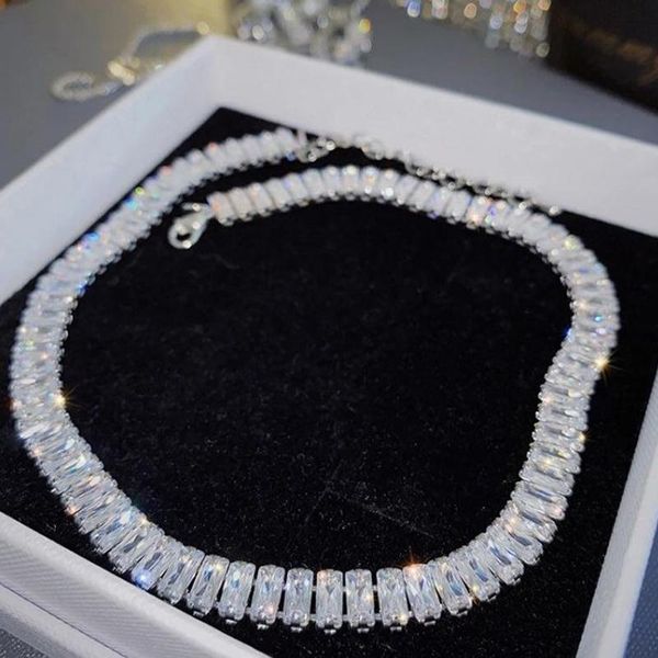 necklaces 2022 baguette cz cluster necklace iced out cubic zircon tennis link necklace for women hiphop bling fashion jewelry, Silver
necklaces 2022 baguette cz cluster necklace iced out cubic zircon tennis link necklace for women hiphop bling fashion jewelry, Silver