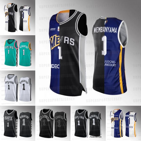 1 victor wembanyama " spur" basketball jerseys metropolitans split jersey 100% stitched men women youth, Black;red
1 victor wembanyama " spur" basketball jerseys metropolitans split jersey 100% stitched men women youth, Black;red