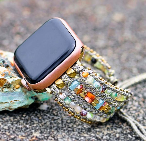 bangle unique apple watch band for girl gorgeous agate laurelgreen wax rope knit smart watch band wholesale dropshipping, Black
bangle unique apple watch band for girl gorgeous agate laurelgreen wax rope knit smart watch band wholesale dropshipping, Black