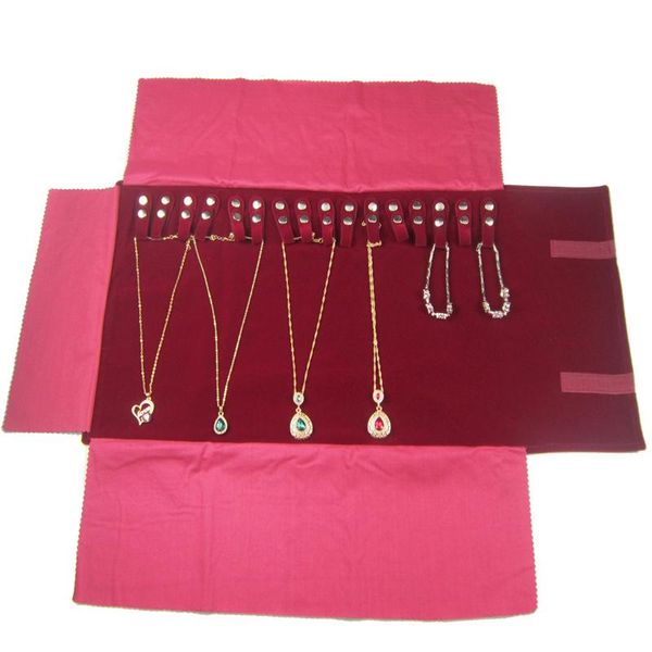 boxes large fashion burgundy velvet travel jewelry roll bags for necklace pendant organizer storage portable display pouch show case, Black;white
boxes large fashion burgundy velvet travel jewelry roll bags for necklace pendant organizer storage portable display pouch show case, Black;white