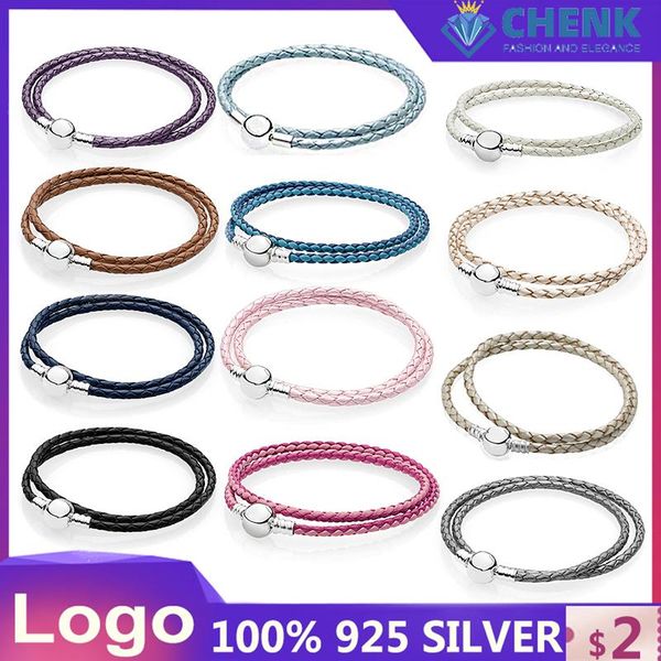 bangle sterling silver beads double braid leather bracelet with simple temperament bracelet girls party holiday exquisite gifts, Black
bangle sterling silver beads double braid leather bracelet with simple temperament bracelet girls party holiday exquisite gifts, Black