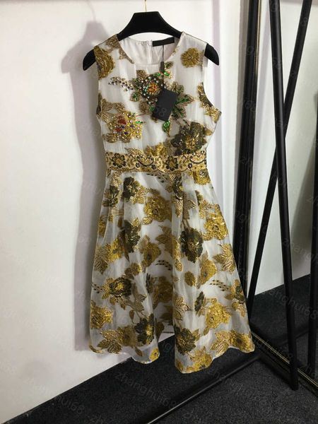23ss womens designer clothing summer dresses women dress heavy industry diamond-encrusted embroidery flower tucked waist sleeveless vest dre, Black;gray
23ss womens designer clothing summer dresses women dress heavy industry diamond-encrusted embroidery flower tucked waist sleeveless vest dre, Black;gray