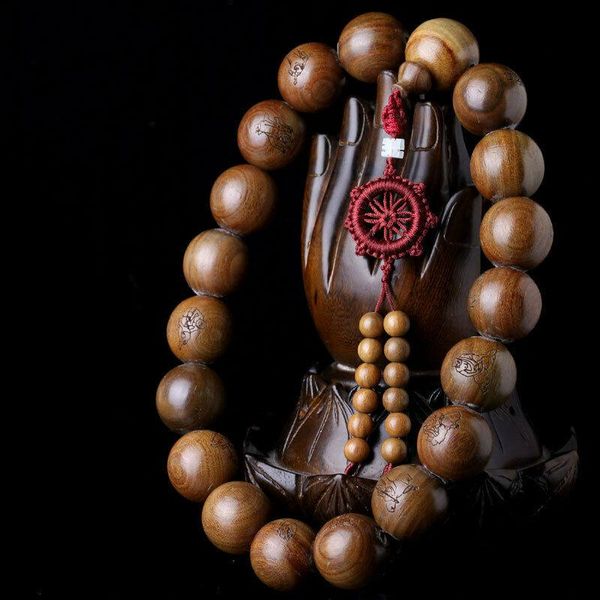 bangle green sandalwood 18arhats tibetan buddhism 18+1 prayer beads (car adornment), Black
bangle green sandalwood 18arhats tibetan buddhism 18+1 prayer beads (car adornment), Black