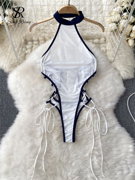 women's jumpsuits rompers singreiny women halter playsuits fashion drawstring lace up design transparent bodysuits slim hollow out summ, Black;white
women's jumpsuits rompers singreiny women halter playsuits fashion drawstring lace up design transparent bodysuits slim hollow out summ, Black;white