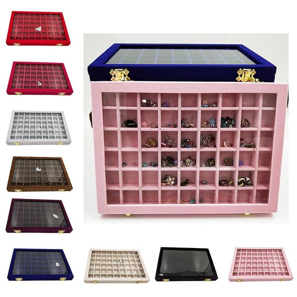 boxes portable velvet jewelry tray jewelry ring display organizer box ring gemstone diamond necklace earrings bangle storage showcase, Black;white
boxes portable velvet jewelry tray jewelry ring display organizer box ring gemstone diamond necklace earrings bangle storage showcase, Black;white